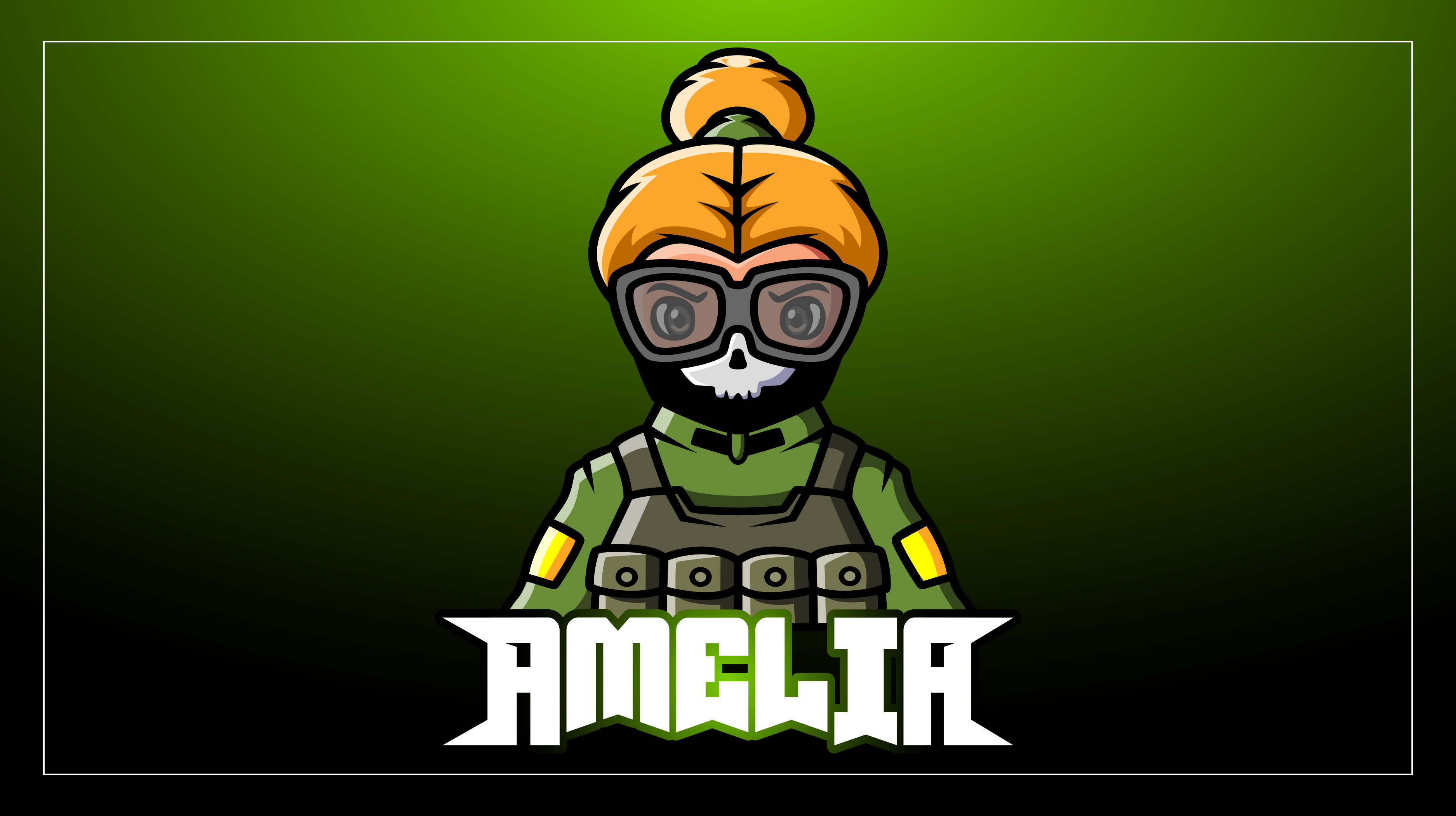 ženska vojakinja z imenom Vinilna preproga za najstnike - TenStickers