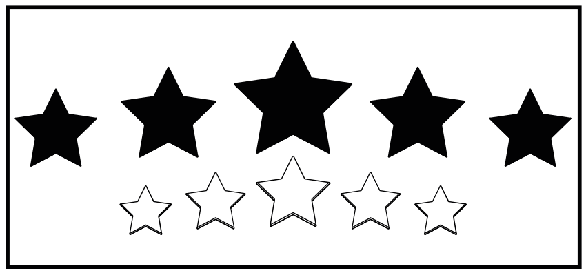 Bel in črn motiv vinilna preproga s zvezdami - TenStickers