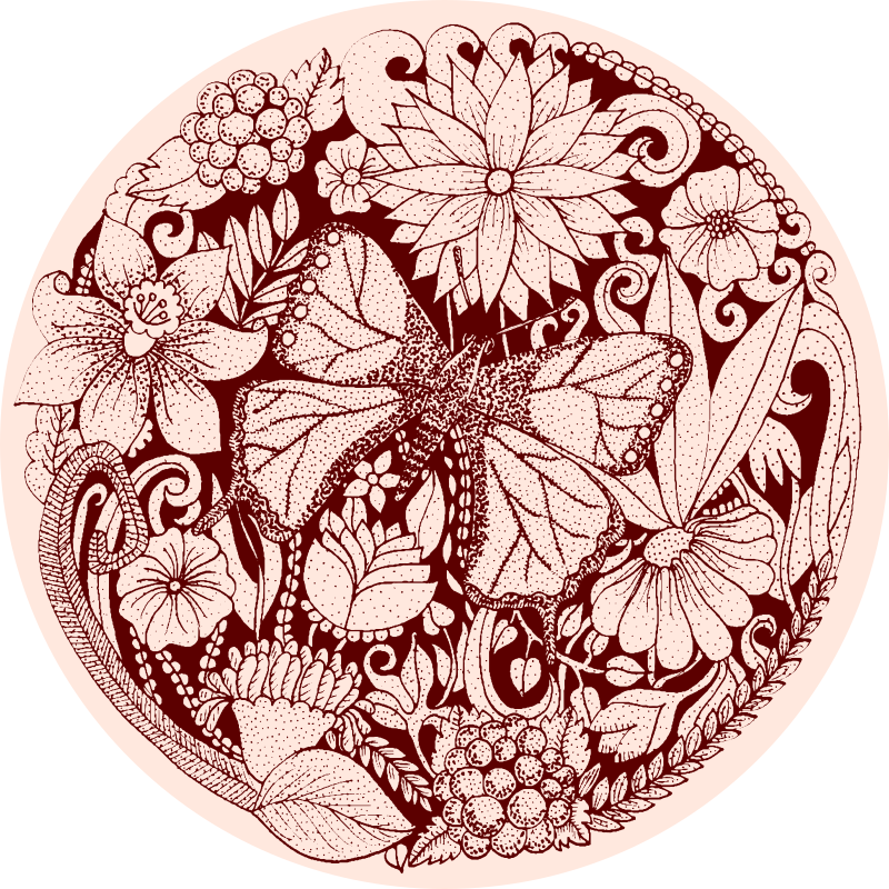 Nežna zasnova kril cvetlična vinilna preproga - TenStickers