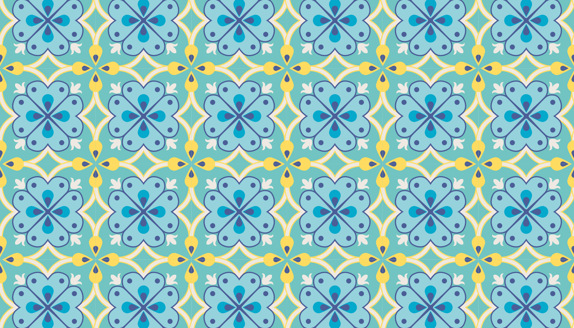 Cvetočih elementov Vinilna talna obloga v imitaciji ploščic - TenStickers