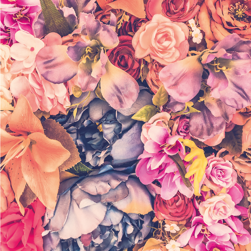 Pisane rože cvetlična preproga - TenStickers