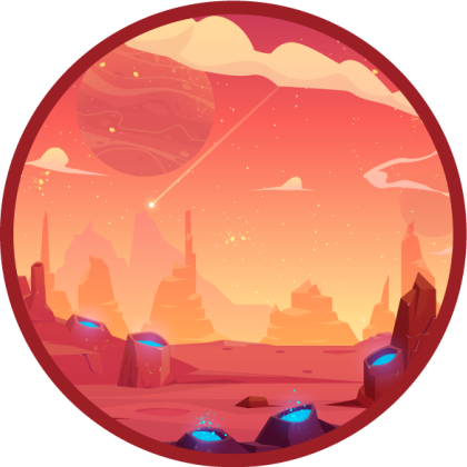 Prizor kozmične puščave vinilna preproga s zvezdami - TenStickers