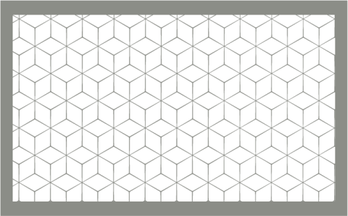 Hexagonal layout vinilne preproge z vzorci - TenStickers