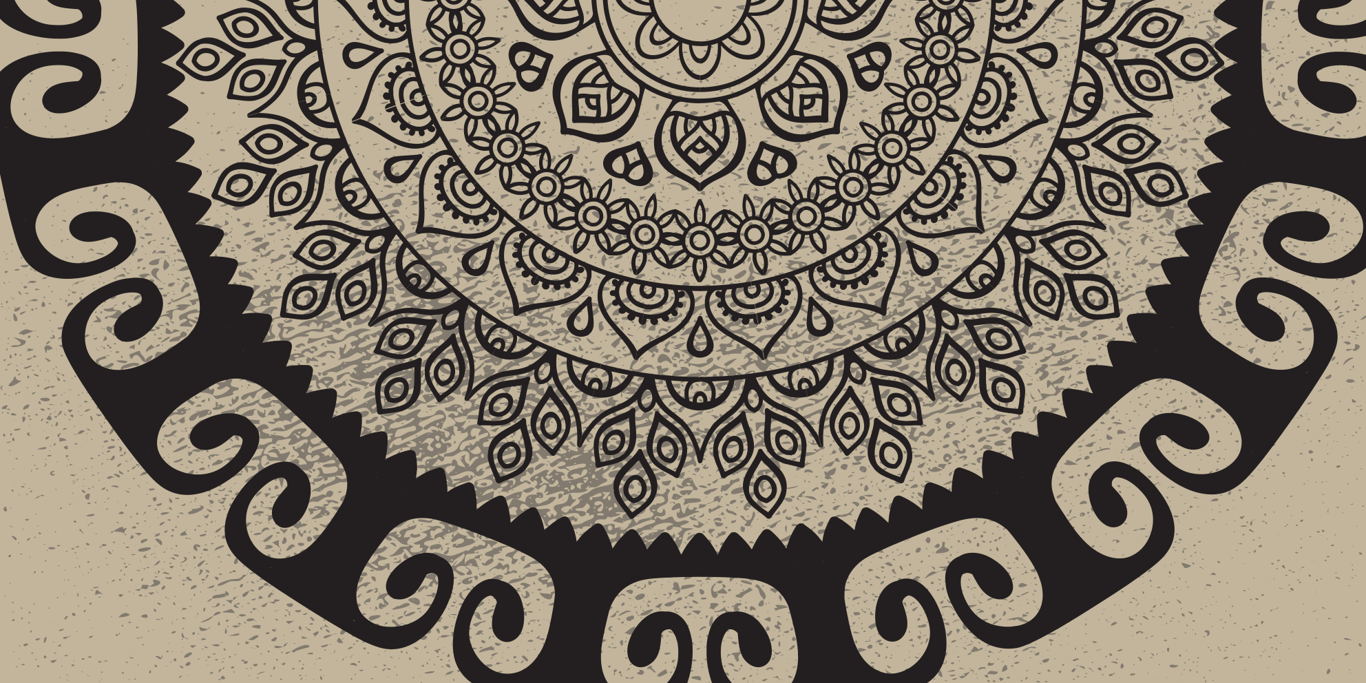 Prefinjen motiv Vinilna preproga mandala - TenStickers