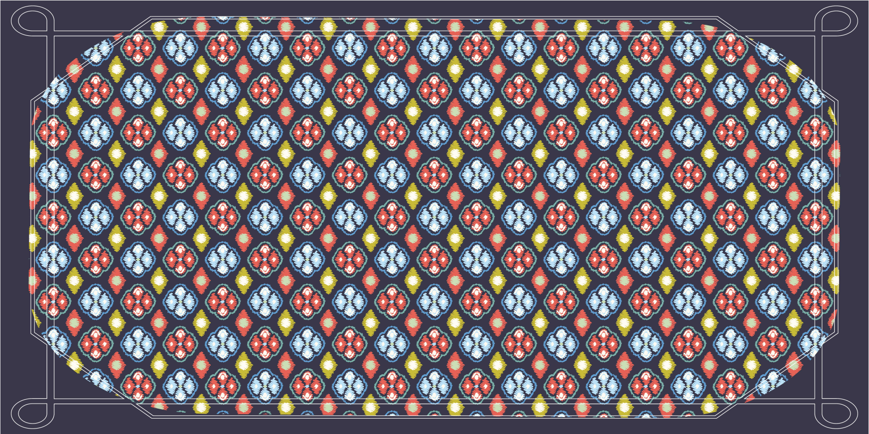 Barvita mozaična kompozicija Vinilna preproga za vhod - TenStickers