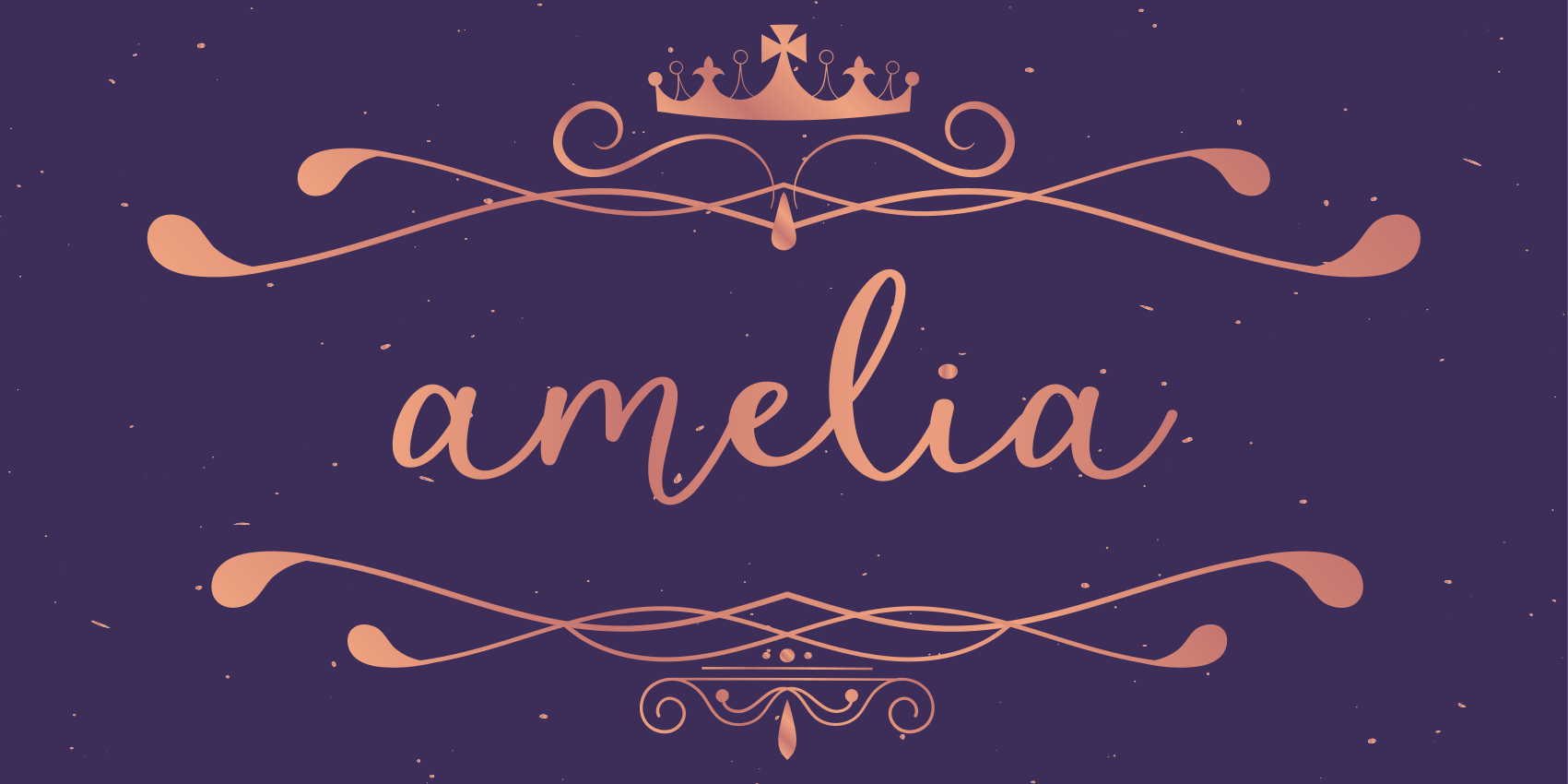 Zlata princesa krona z imenom otroška preproga iz vinila - TenStickers