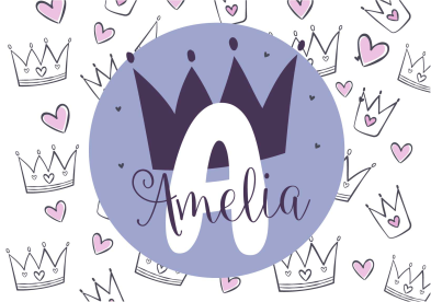 Personalized crown print vinilne preproge v vzorcih - TenStickers