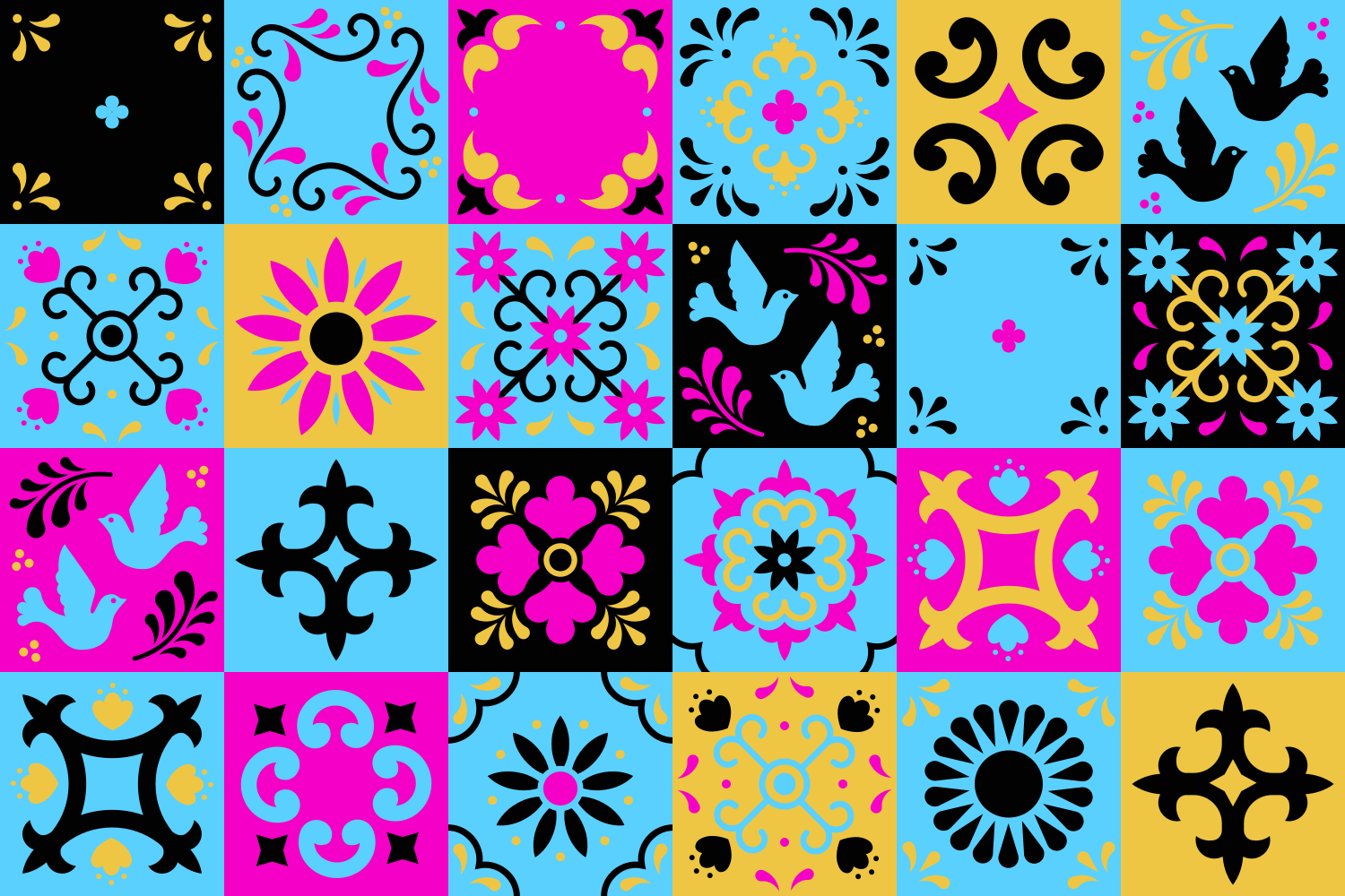 Colorful pattern mosaic vinilna mozaik preproga - TenStickers