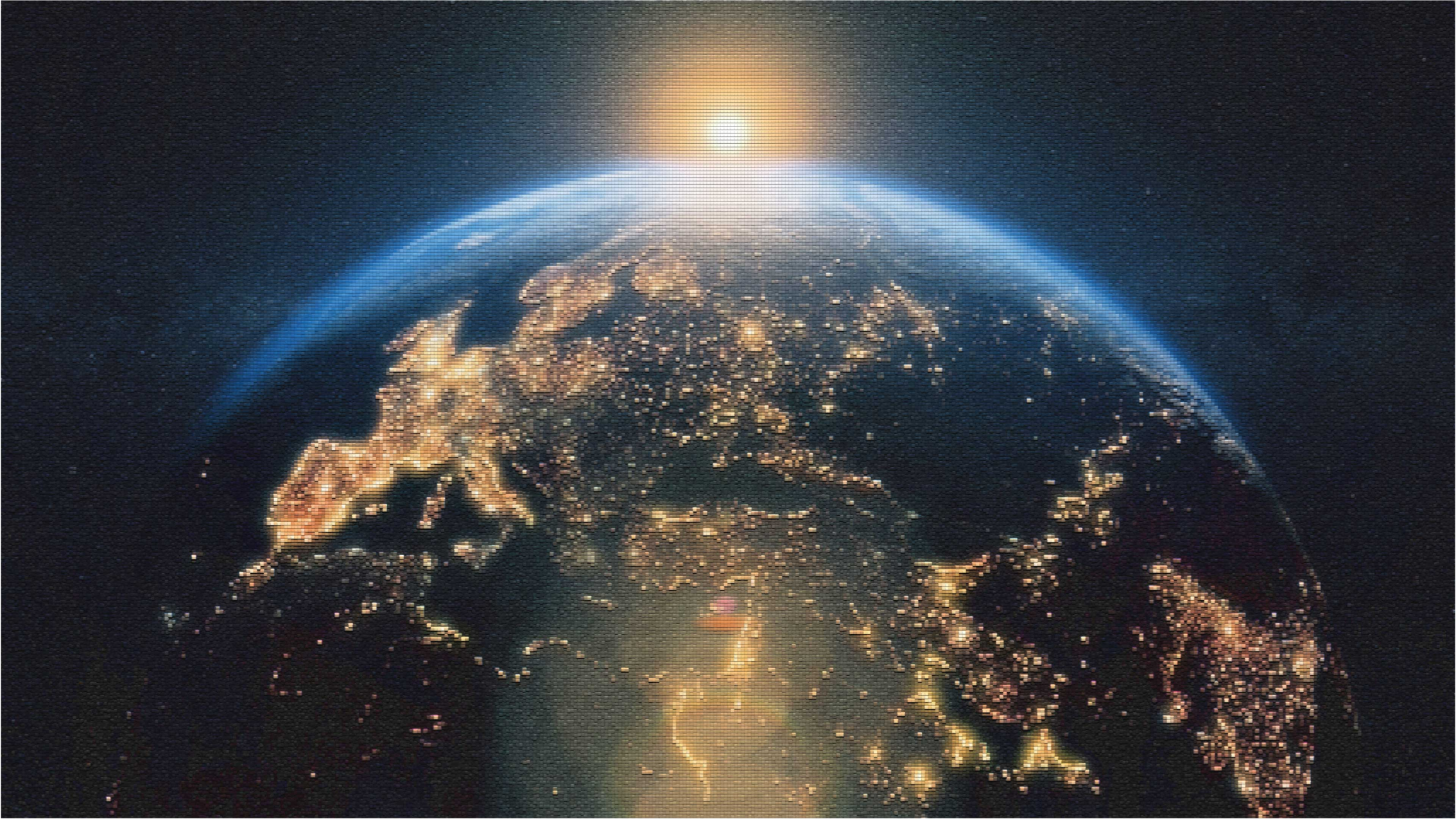 Zemlja od zgoraj Vinilna preproga z zemljevidom sveta - TenStickers