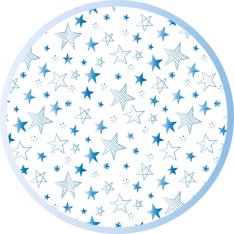 Vinilna preproga za dojenčke z zvezdnatim modrim vzorcem - TenStickers