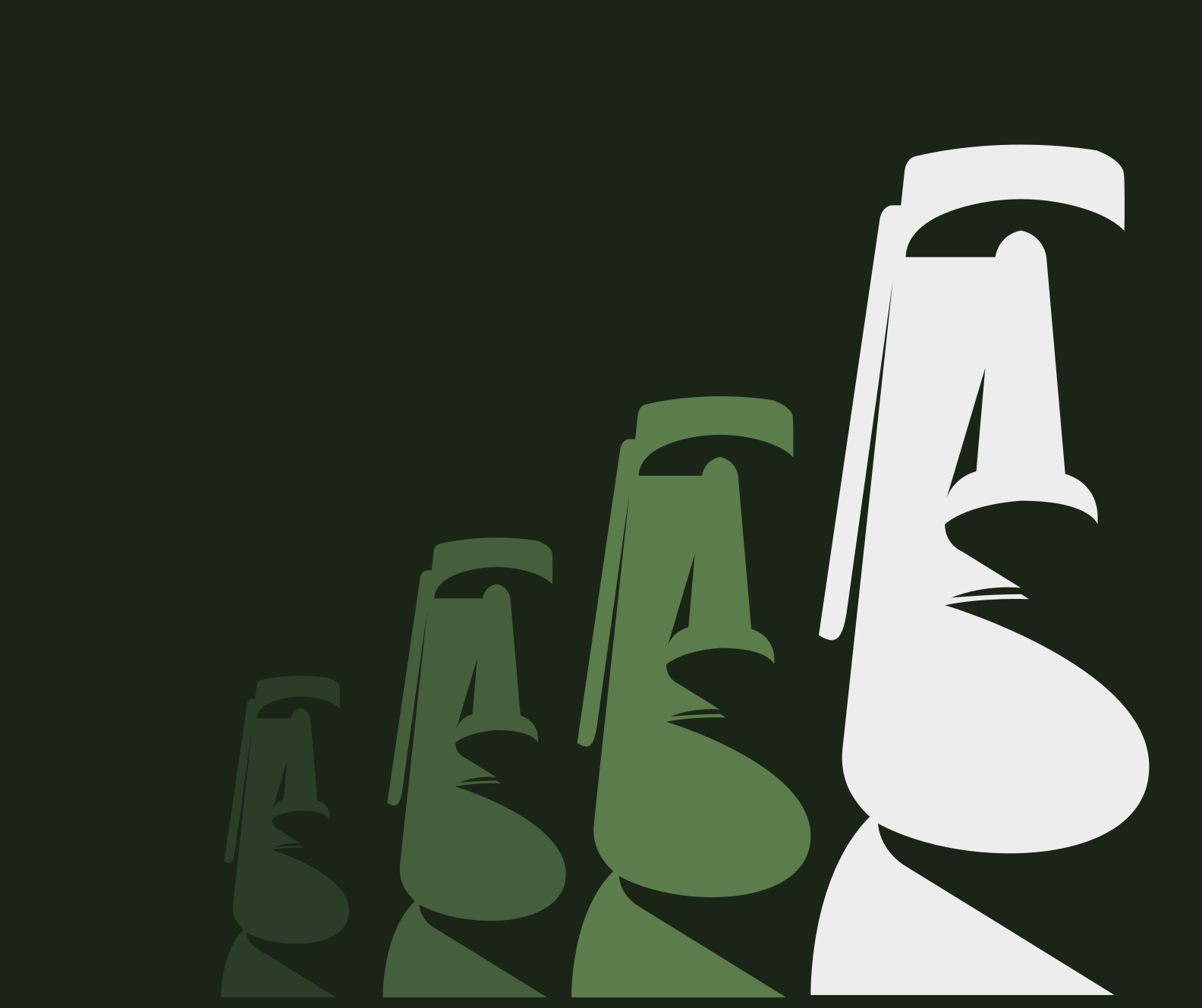 Obris kipov moai Vinilna preproga za dnevno sobo - TenStickers