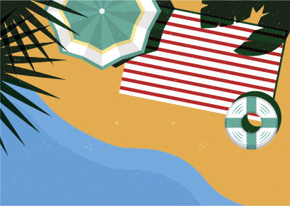 Stara šola vintage plaža narava vinil preproga - TenStickers