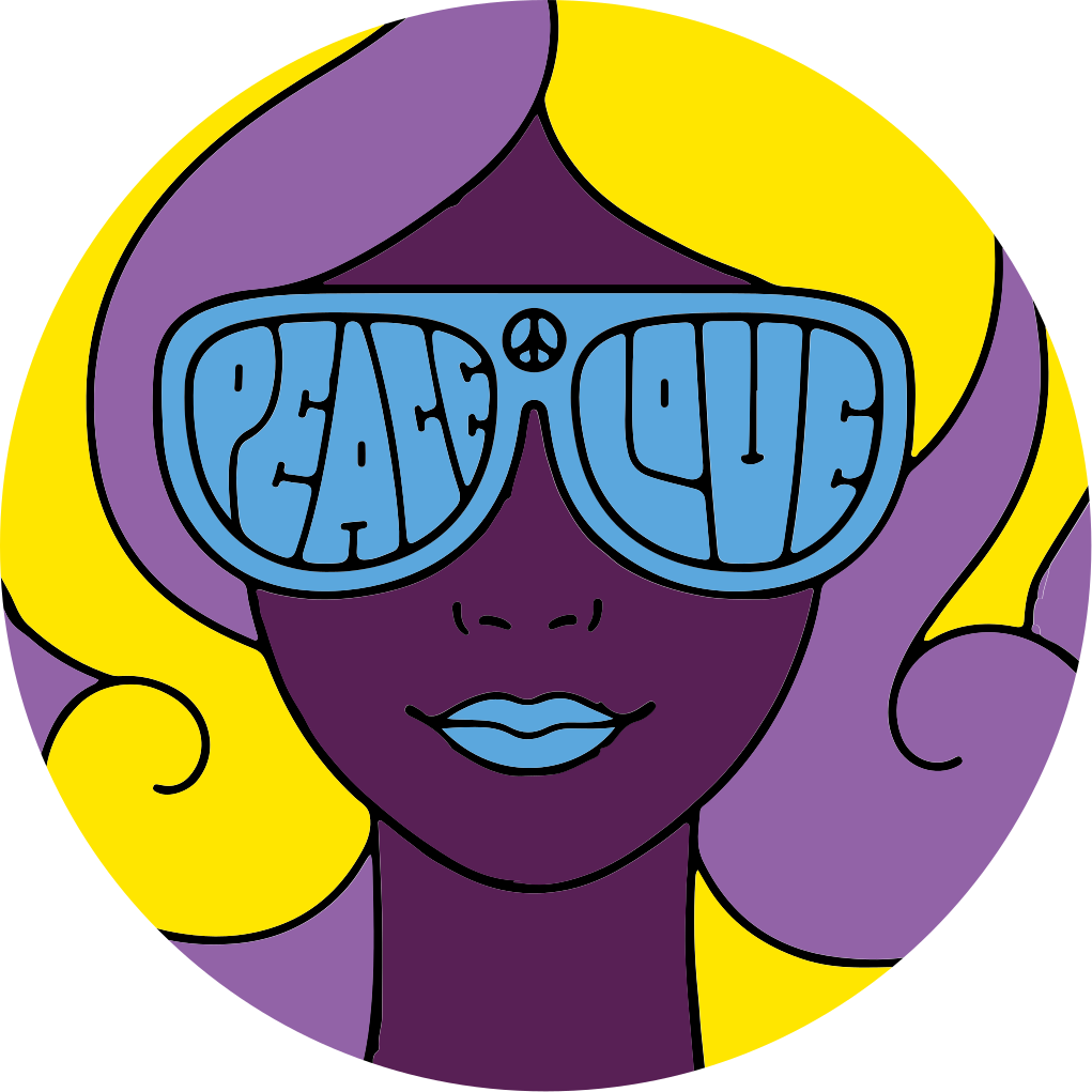 Peace love icon vinilna preproga za najstnike - TenStickers