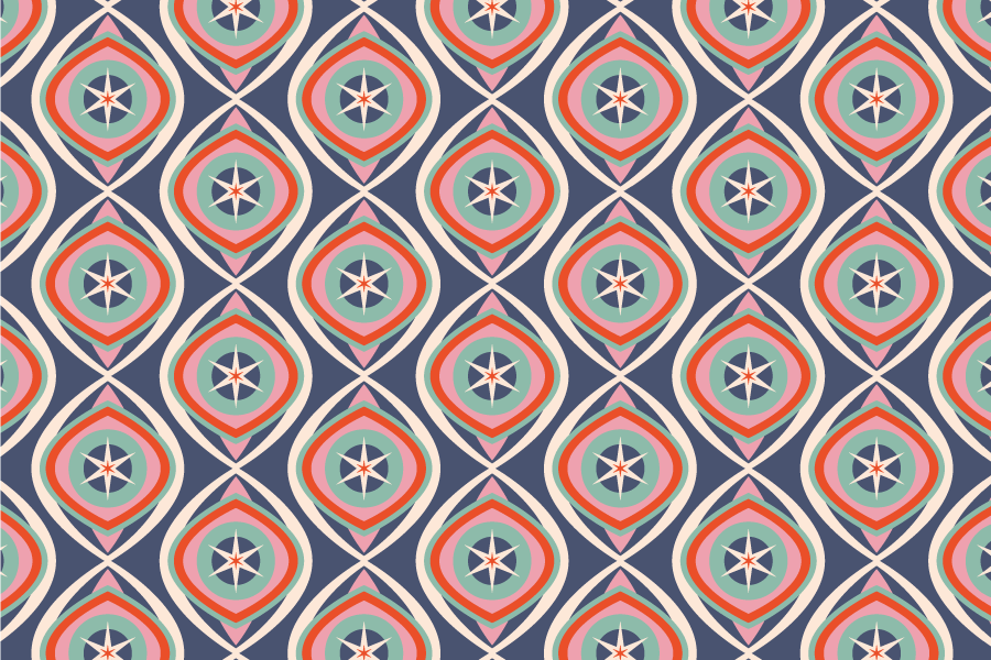 Colorful pattern medallion vinilne preproge - TenStickers