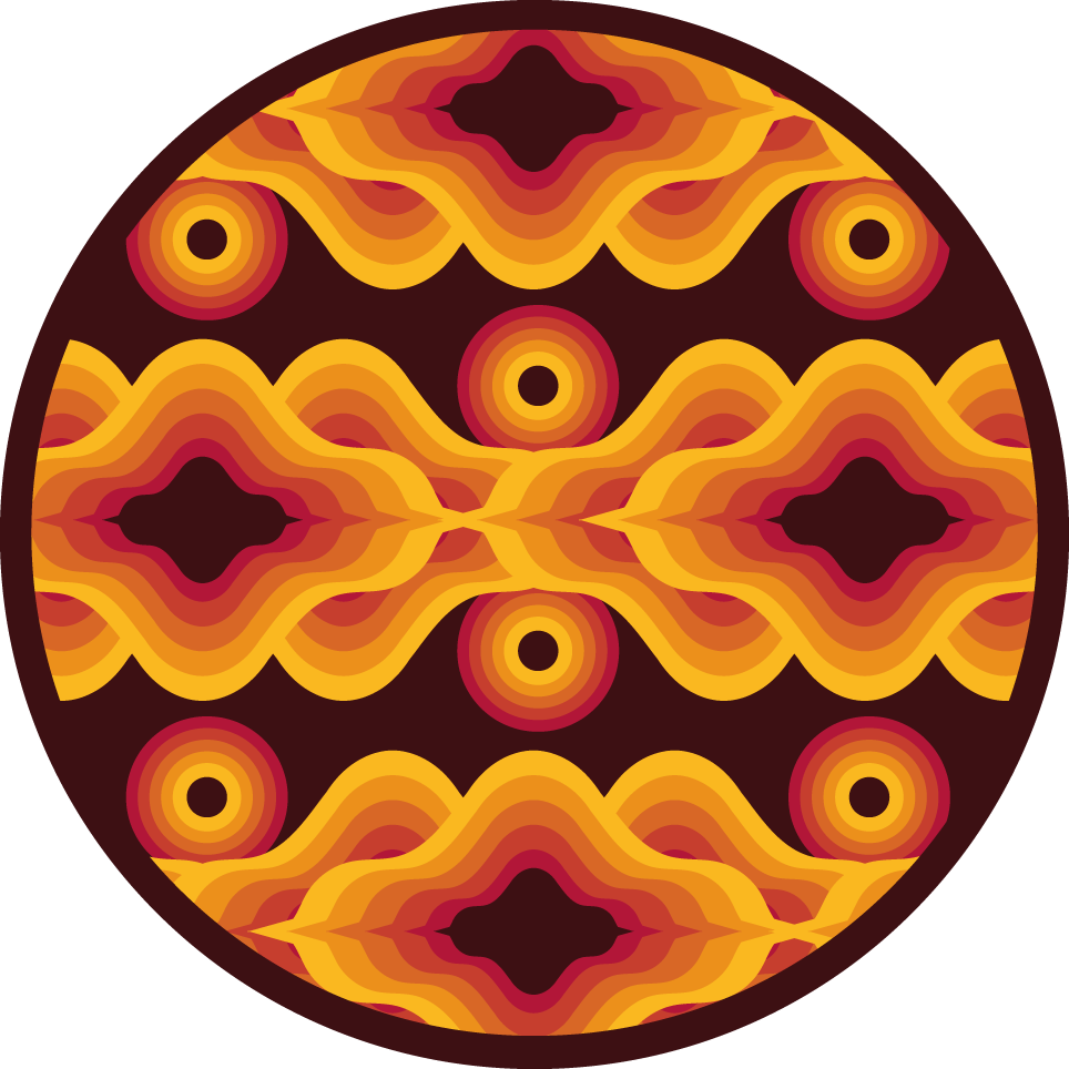 Starinski spiralni motiv Vinilna mozaik preproga - TenStickers