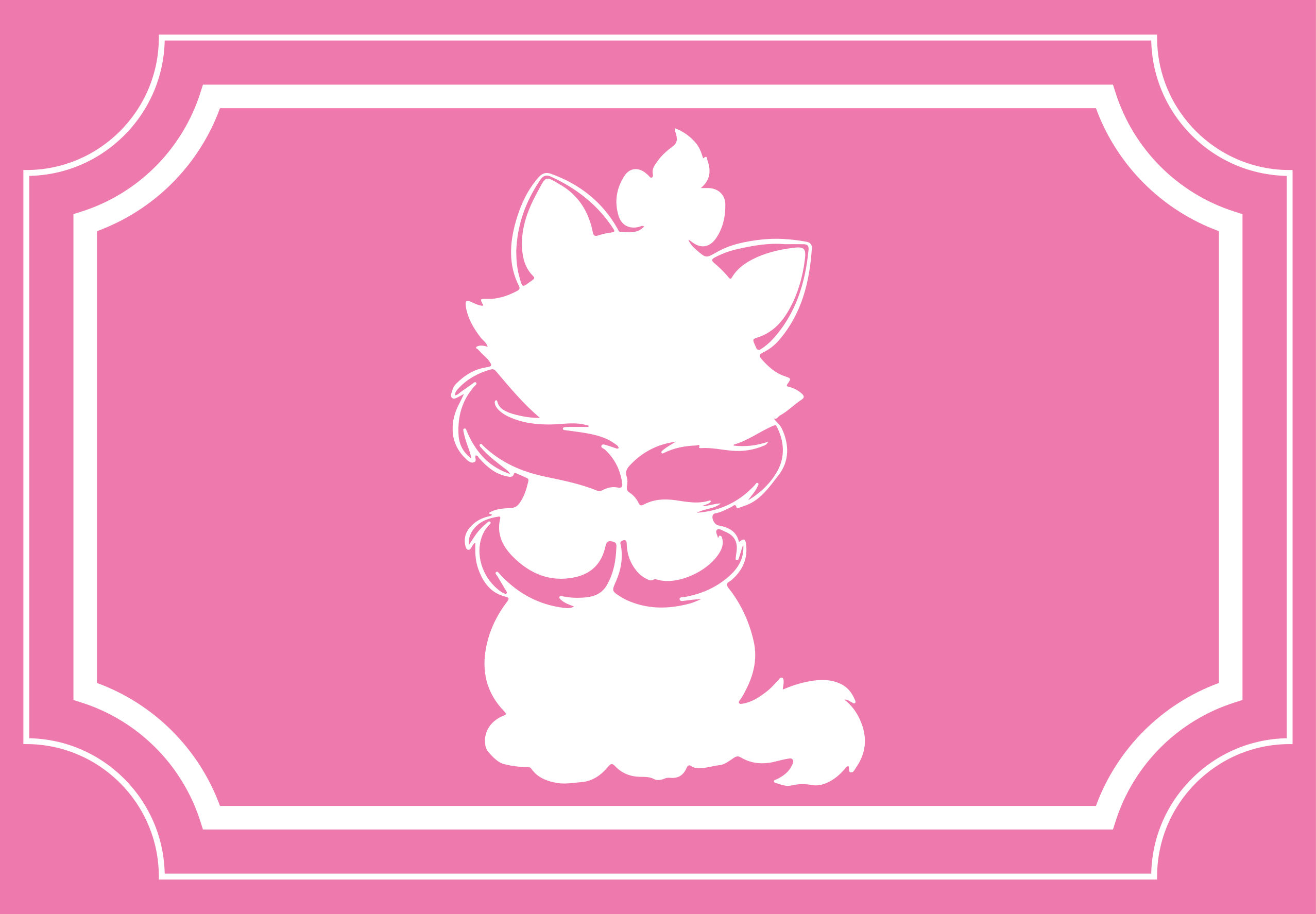 Silhueta ljubke mačke Vinilne preproge v drugih vzorcih - TenStickers