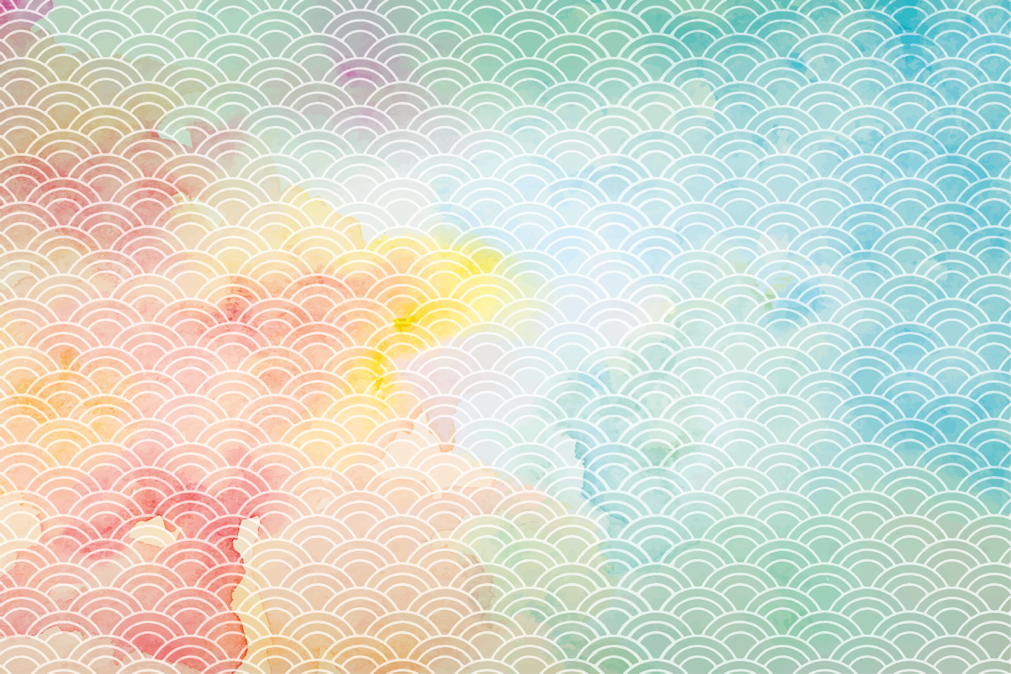 Pastel wave motif vinilne preproge z vzorci - TenStickers