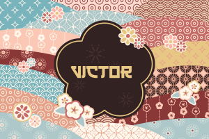 Colorful pattern vinilna preproga z imeni - TenStickers