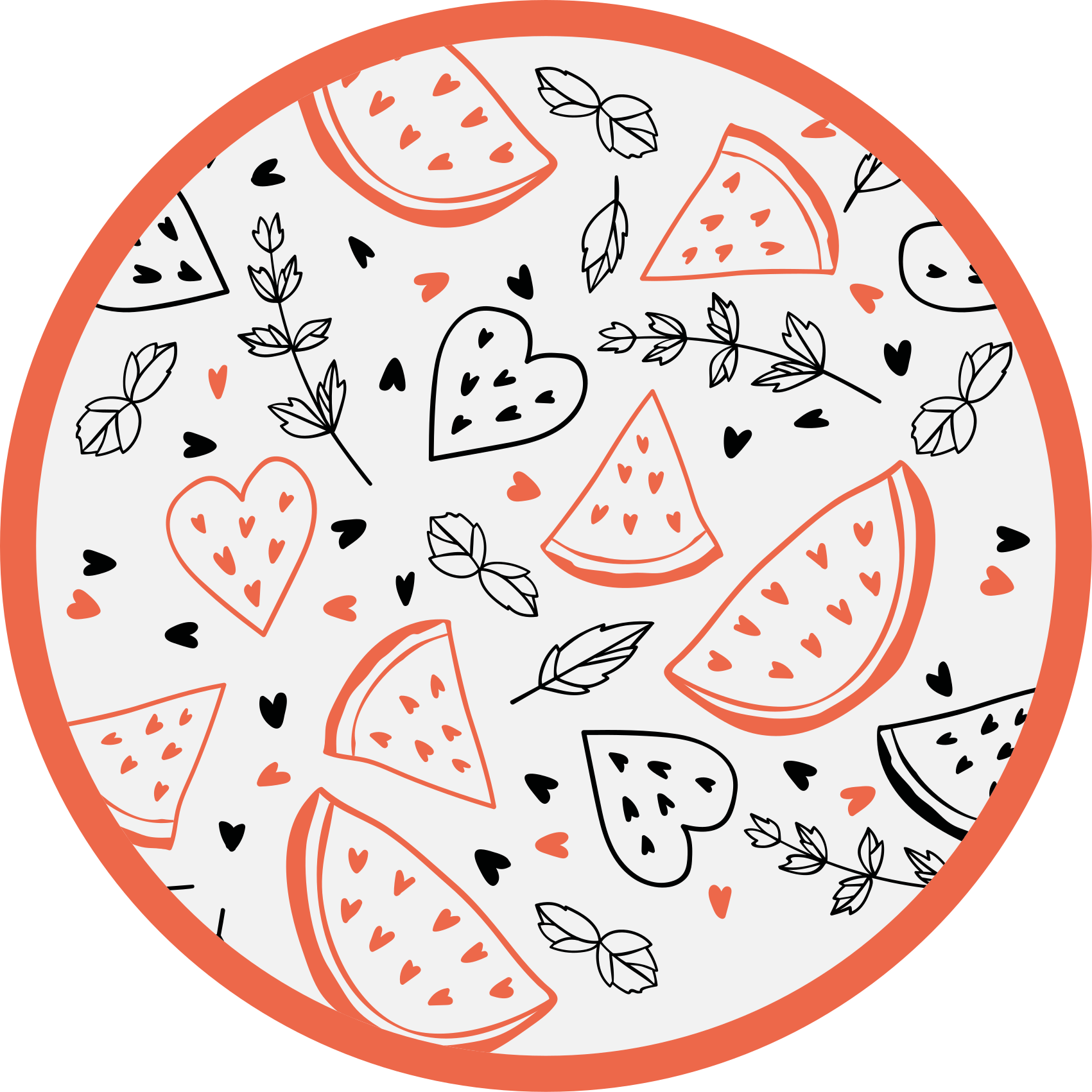 Sladki vzorci srčkov Vinilne preproge v drugih vzorcih - TenStickers