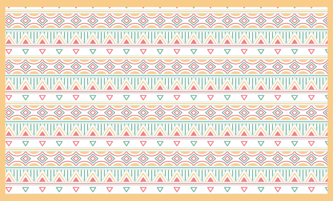 Pisane vzorčaste črte Etnične vinilna preproga - TenStickers