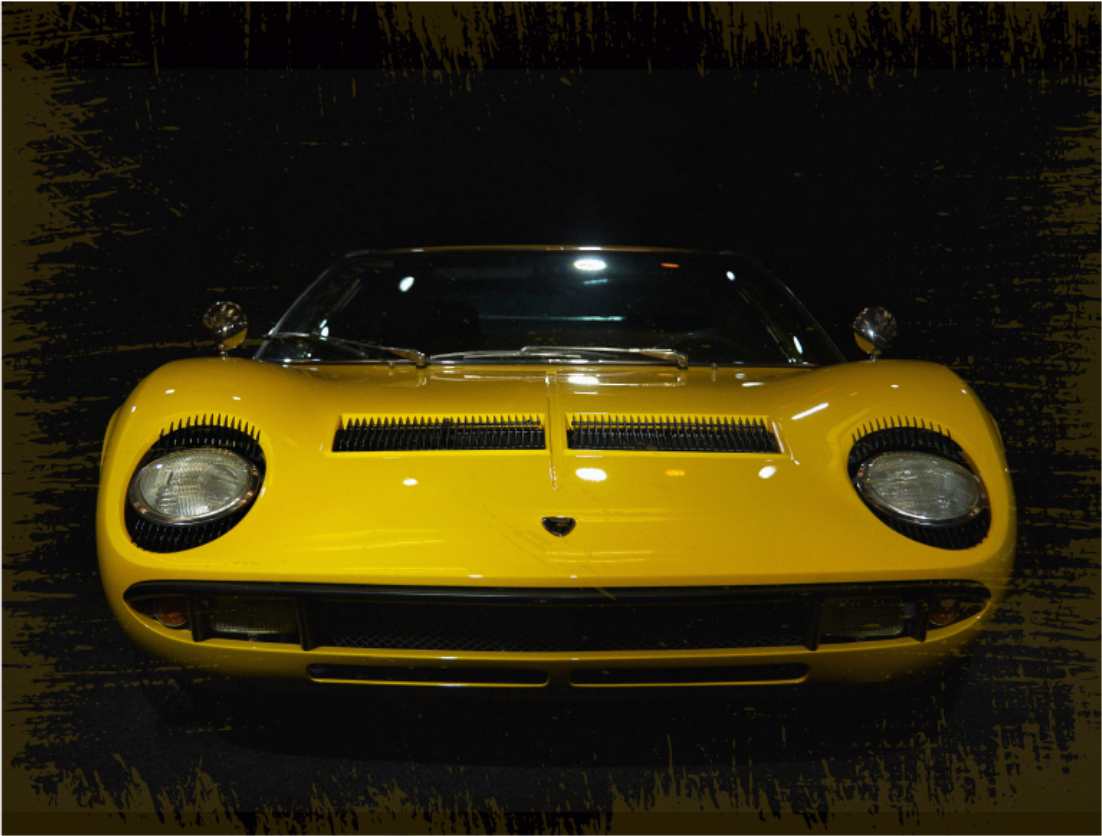 Vintage preproga lamborghini miura - TenStickers