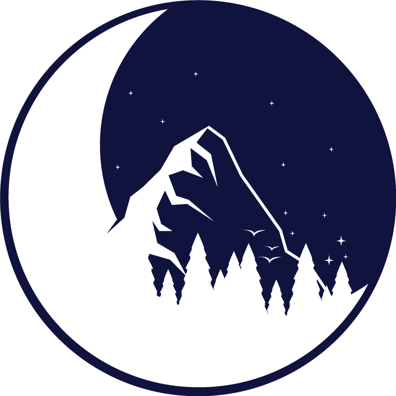 Pogled na gorsko luno Naravne vinilnea preproga - TenStickers