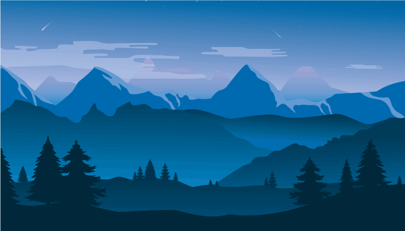 Prizor z gorskim razgledom Naravne vinilnea preproga - TenStickers