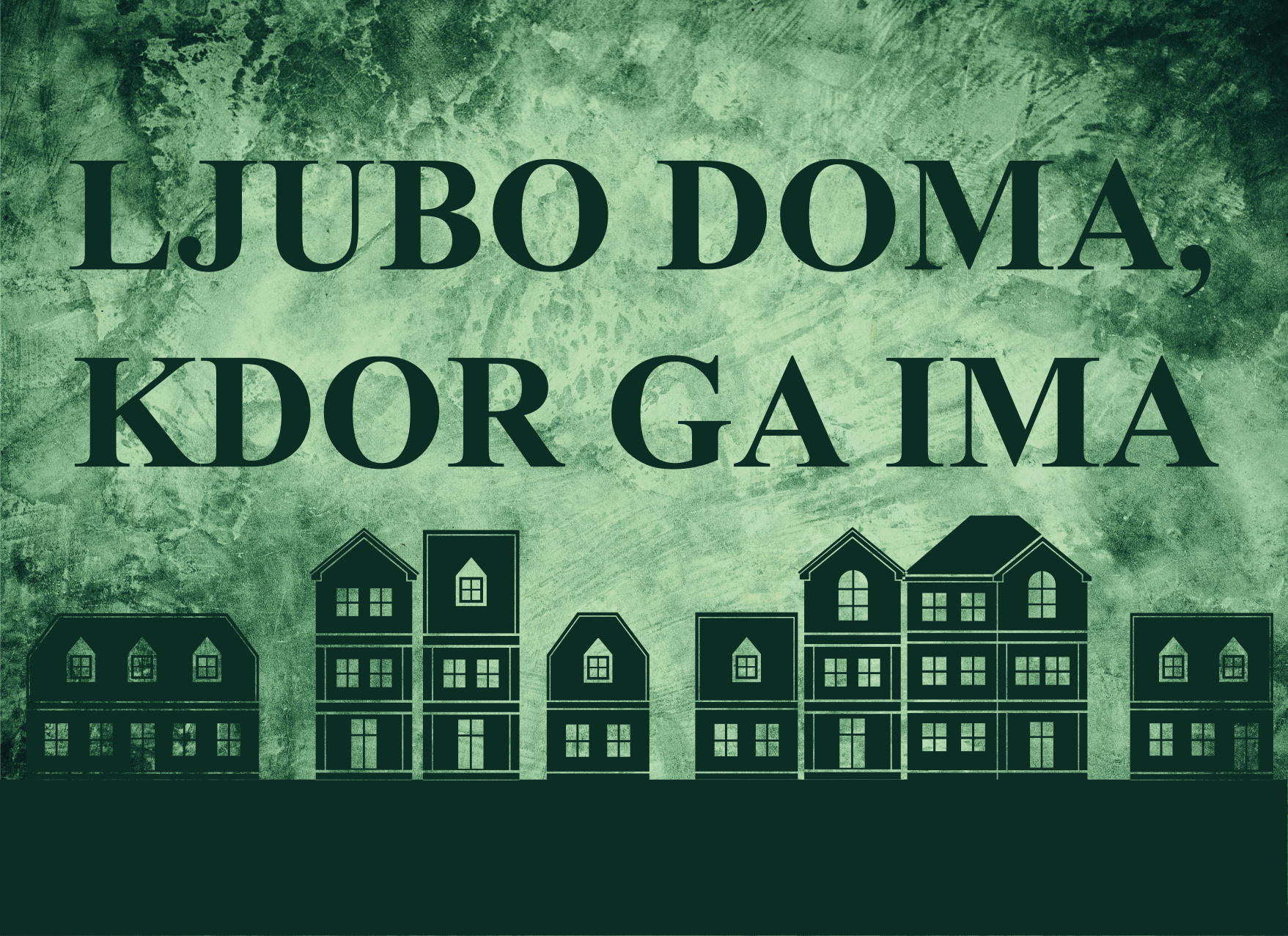 Dom sladko doma kul dizajn na zeleni moderni preprogi - TenStickers