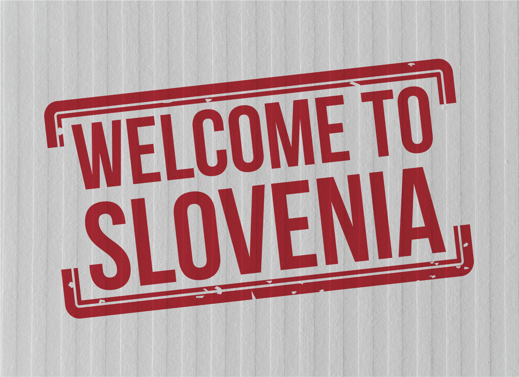 Dobrodošli v slovenski potni list žig moderna preproga - TenStickers