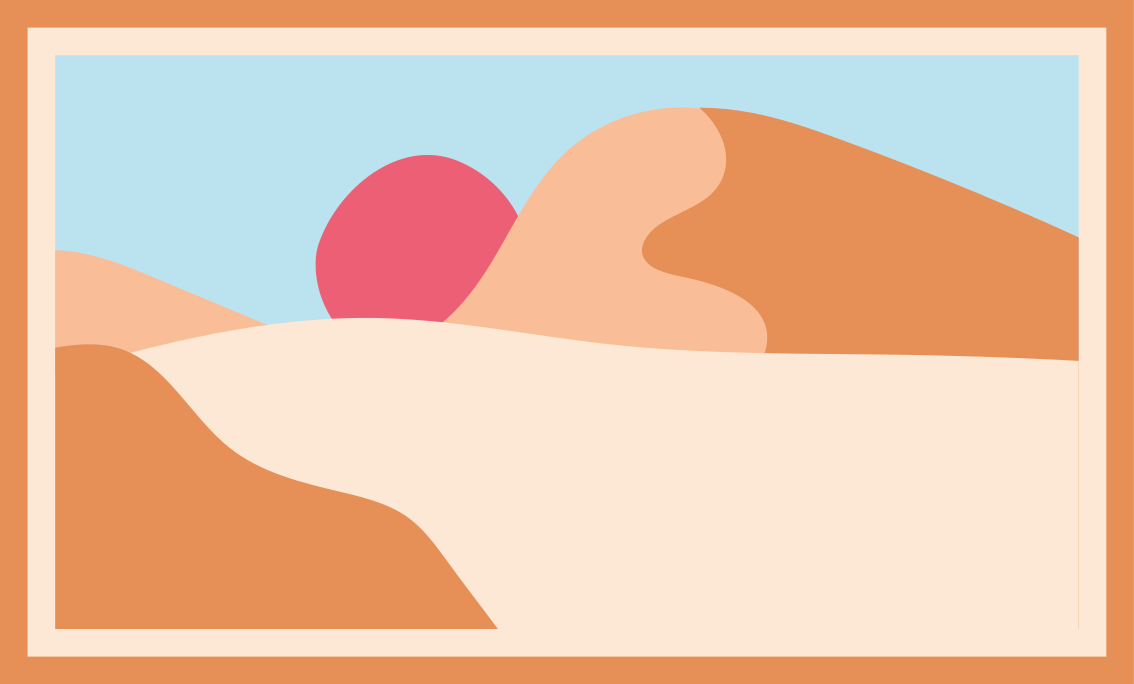 Peščena pokrajina sončni zahod Naravne vinilnea preproga - TenStickers