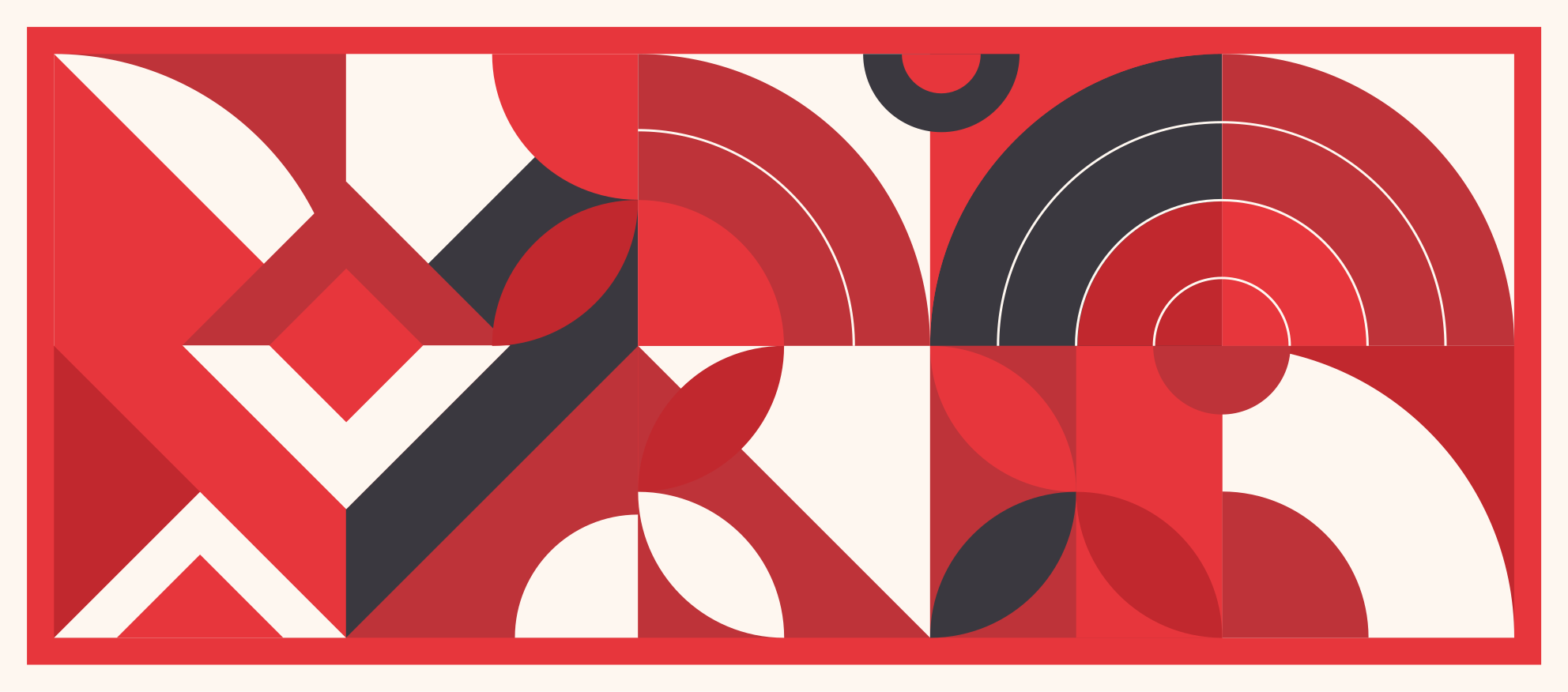 Bold abstract shapes vinilne preproge z vzorci - TenStickers