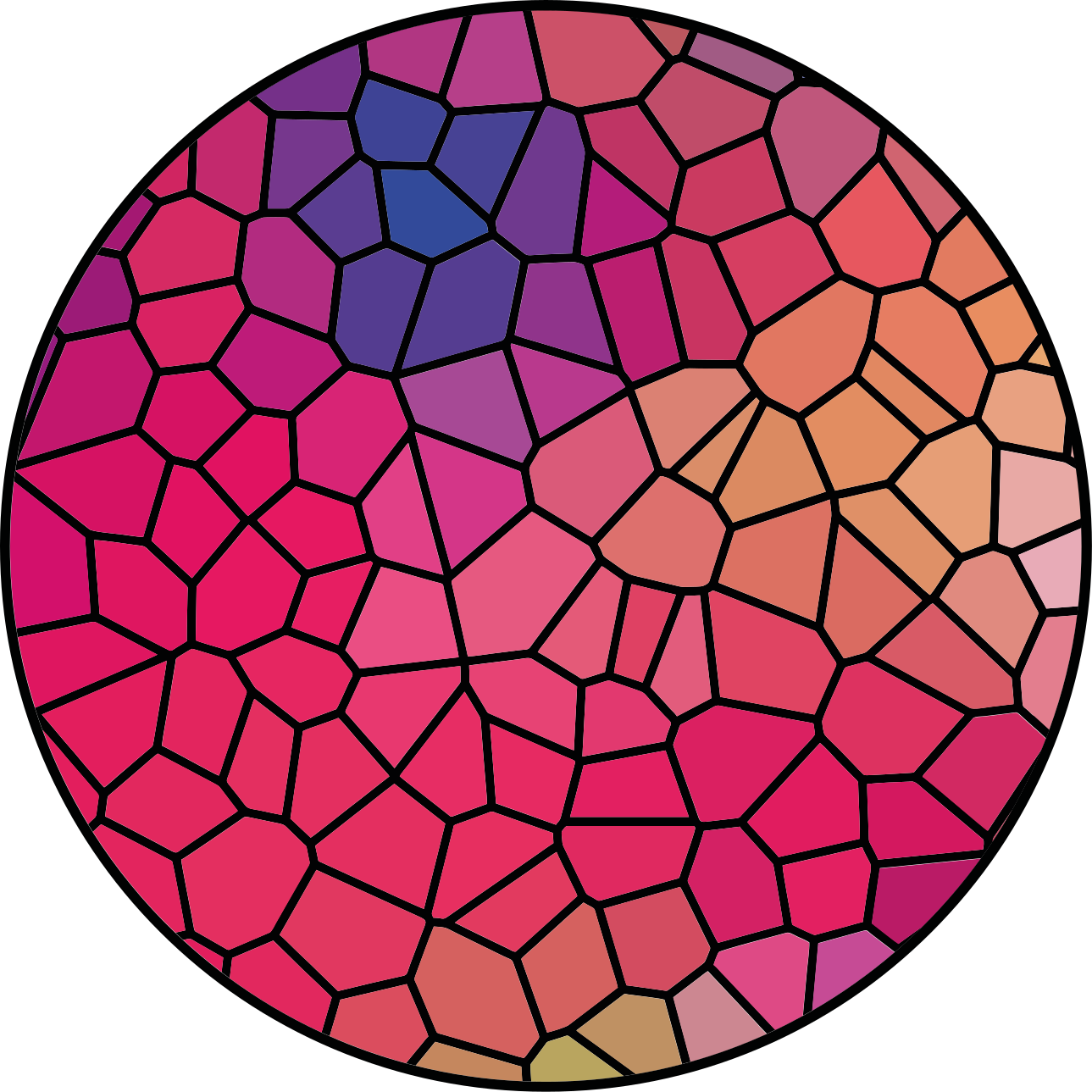 Lively mosaic composition okrogla vinilna preproga - TenStickers