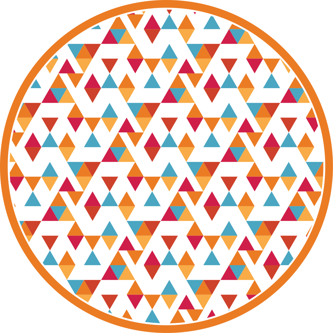 Colorful triangular shapes vinilne preproge - TenStickers