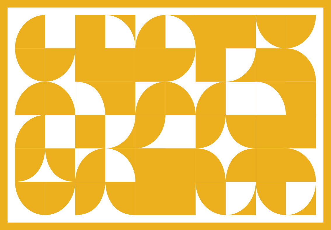 Drzne rumene oblike Vinilne preproge z geometrijskimi vzorci - TenStickers