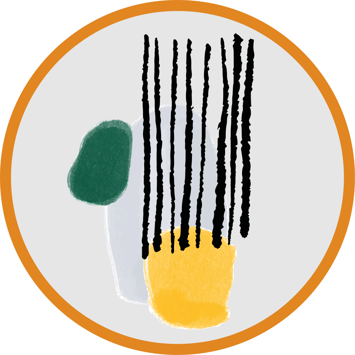 Geometric hue segments minimalistična vinilna preproga - TenStickers