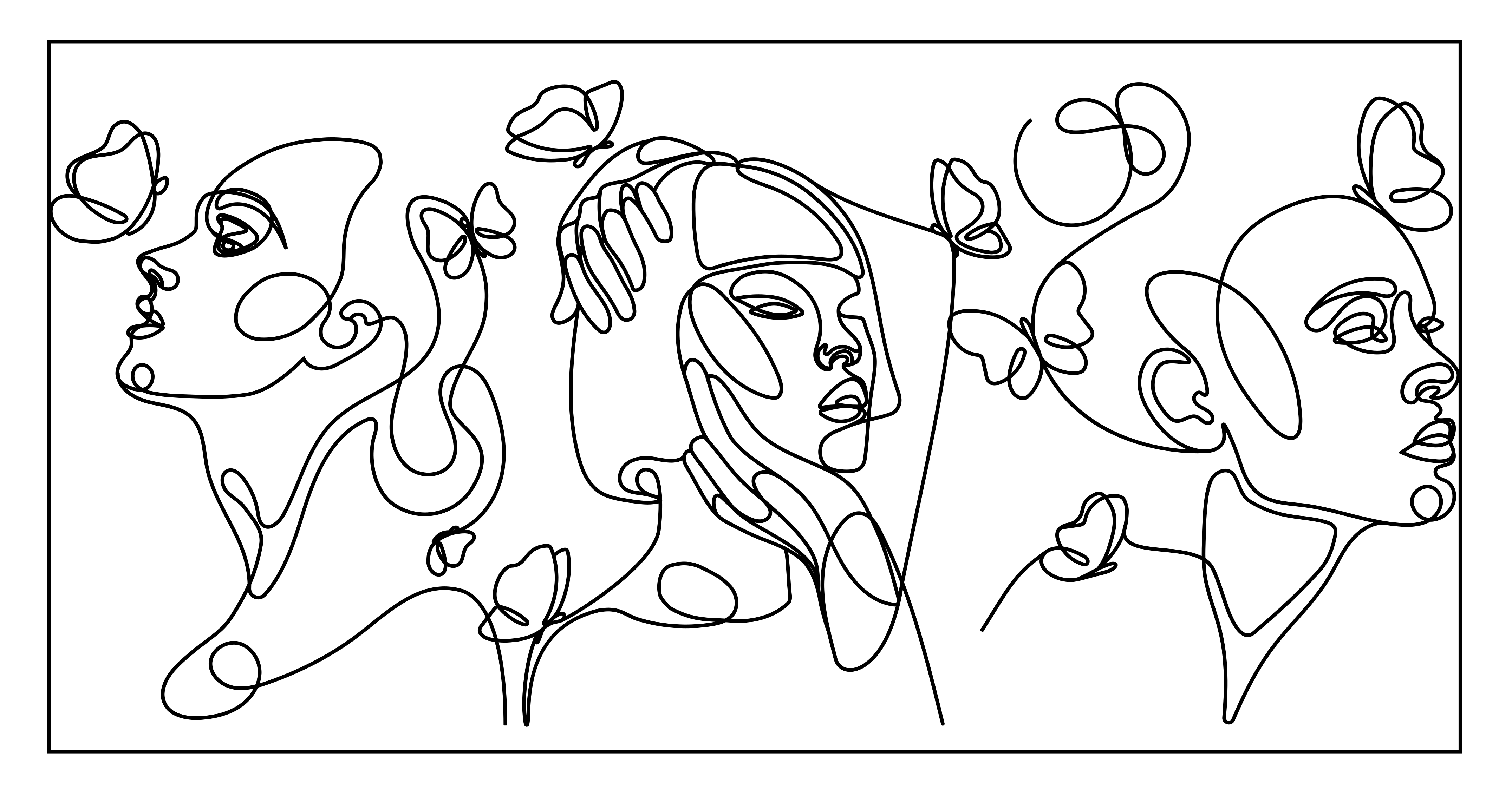 Obrazi obrisne umetnosti sodobne vinilne preproge - TenStickers