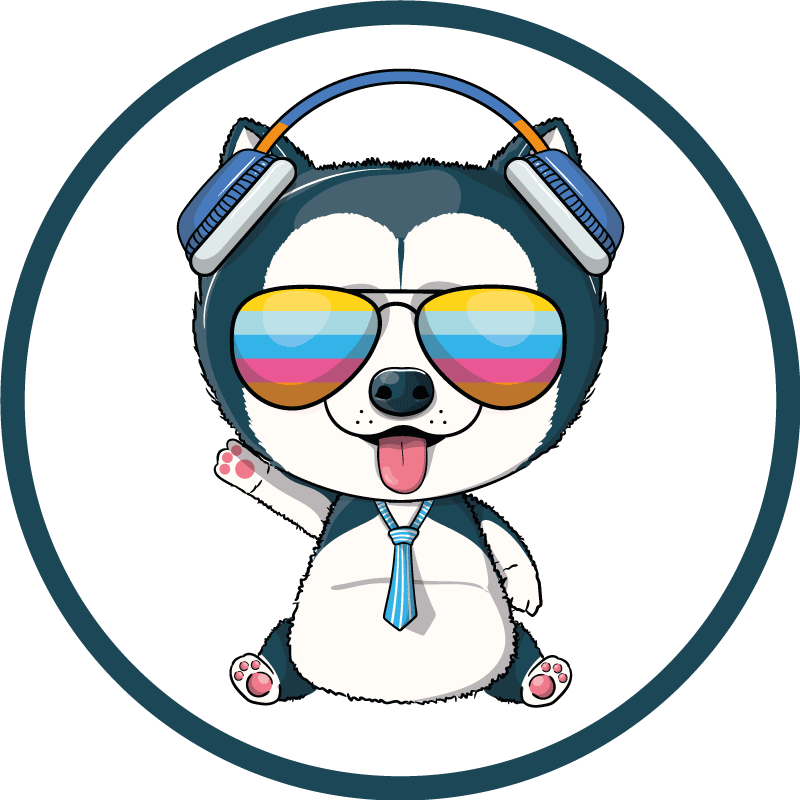 Kul pasji lik Otroške vinilna preproga - TenStickers