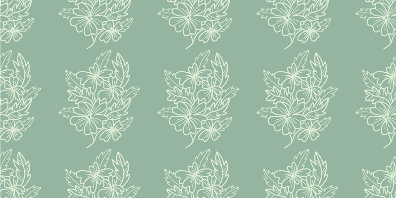 Graciozne elemente cvetlična vinilna preproga - TenStickers