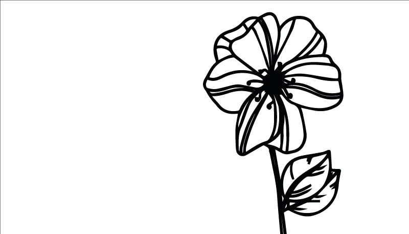 Elegantna črno-bela oblika cvetlična vinilna preproga - TenStickers