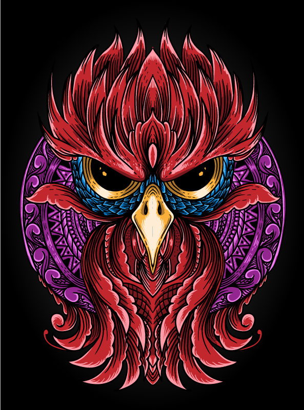 Dovršen emblem sove Tepih z živalskim potiskom - TenStickers