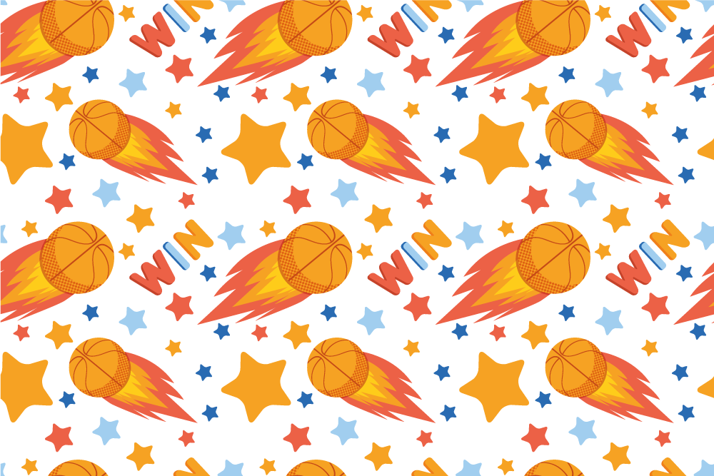 športni dizajn zvezd Vinilna preproga z igre - TenStickers