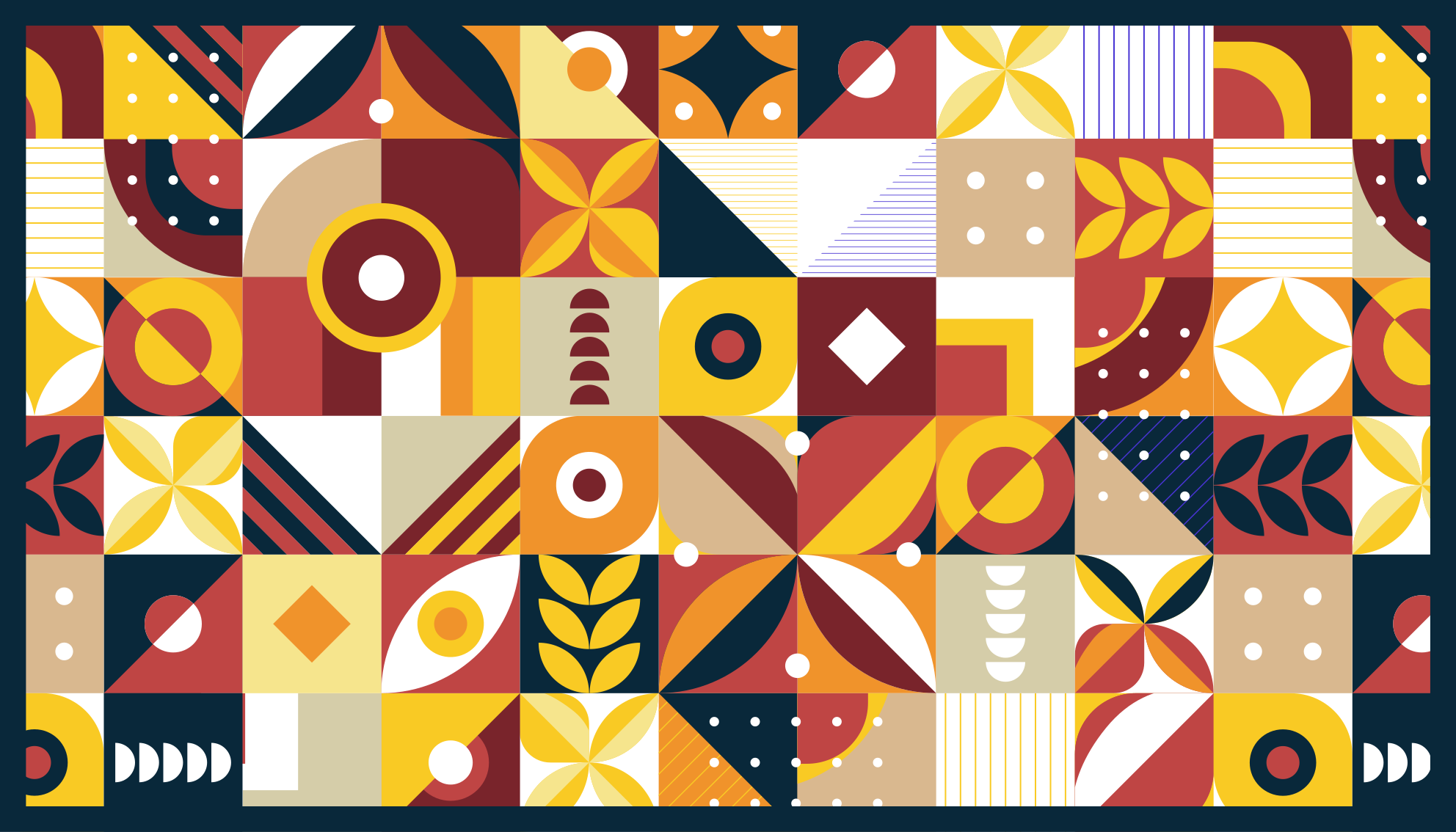 živahne skladbe Vinilna talna obloga v imitaciji ploščic - TenStickers