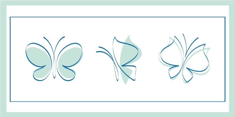 Motiv tria metuljev Tepih z živalskim potiskom - TenStickers