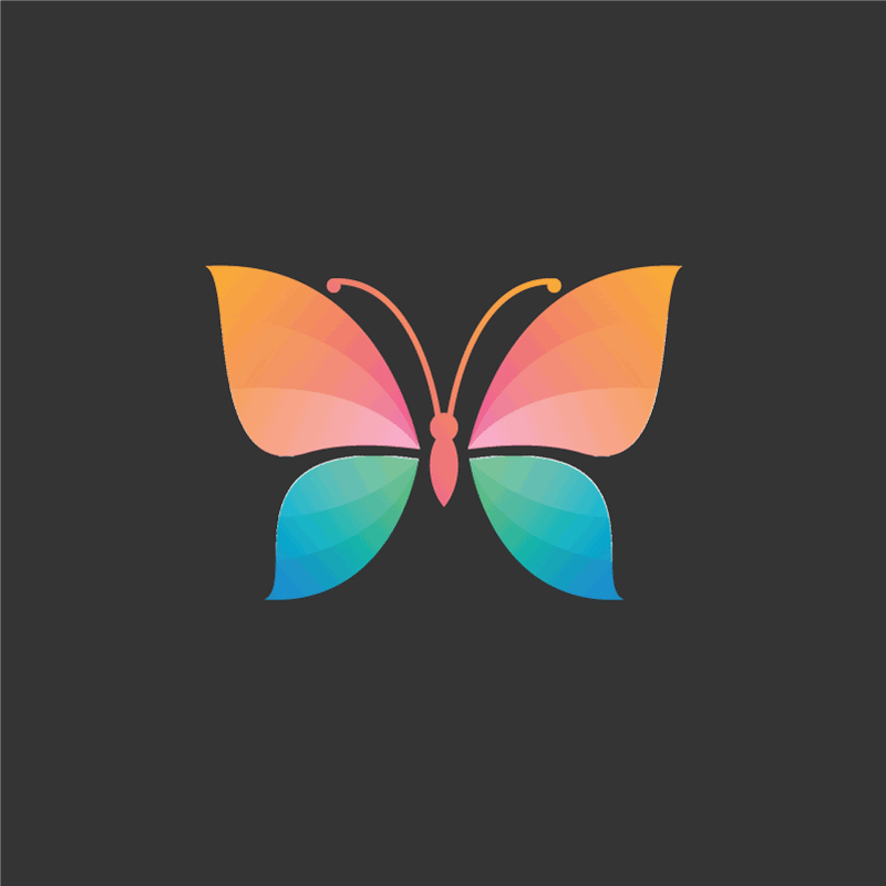 živahen koncept metulja Naravne vinilnea preproga - TenStickers