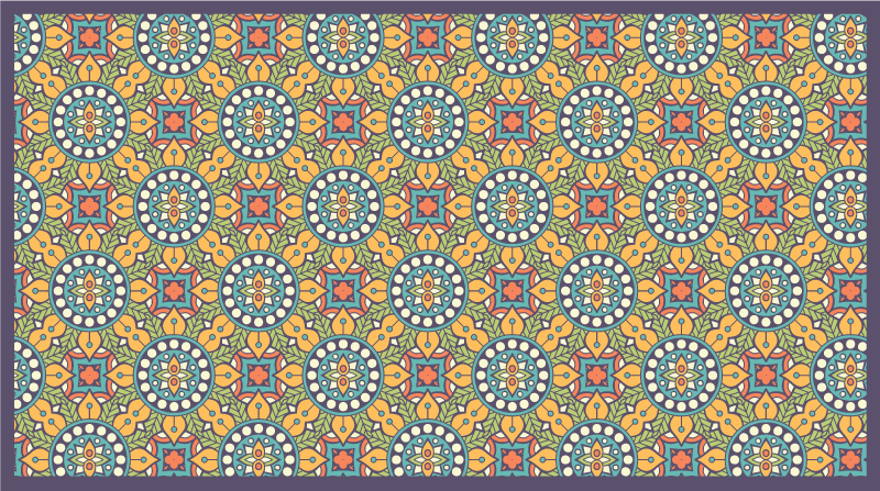 Barvita rumena sestava Vinilna mozaik preproga - TenStickers