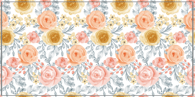 Emblem cveta Vinilna preproga za vhod - TenStickers