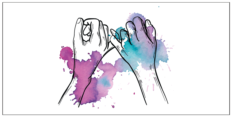 Barvita gesta roke Vinilna preproga za najstnike - TenStickers