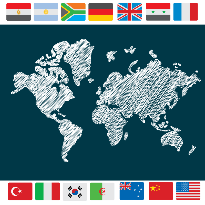 Global map artwork vinilna preproga z zemljevidom sveta - TenStickers