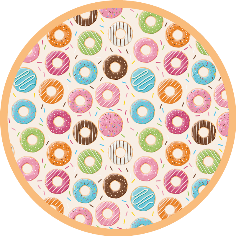 Colorful donut pattern vinilne preproge v drugih vzorcih - TenStickers