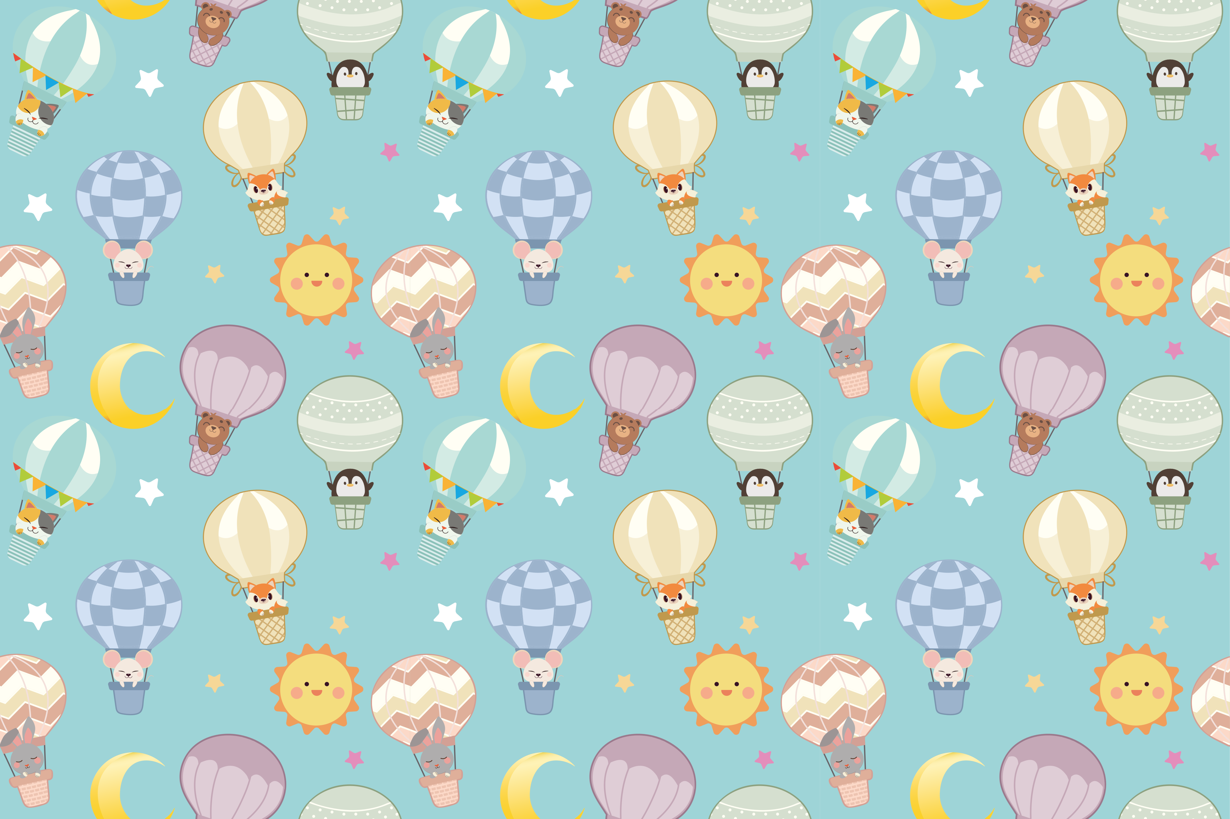 Muhast vroč zrak Vinilna preproga za dojenčke - TenStickers